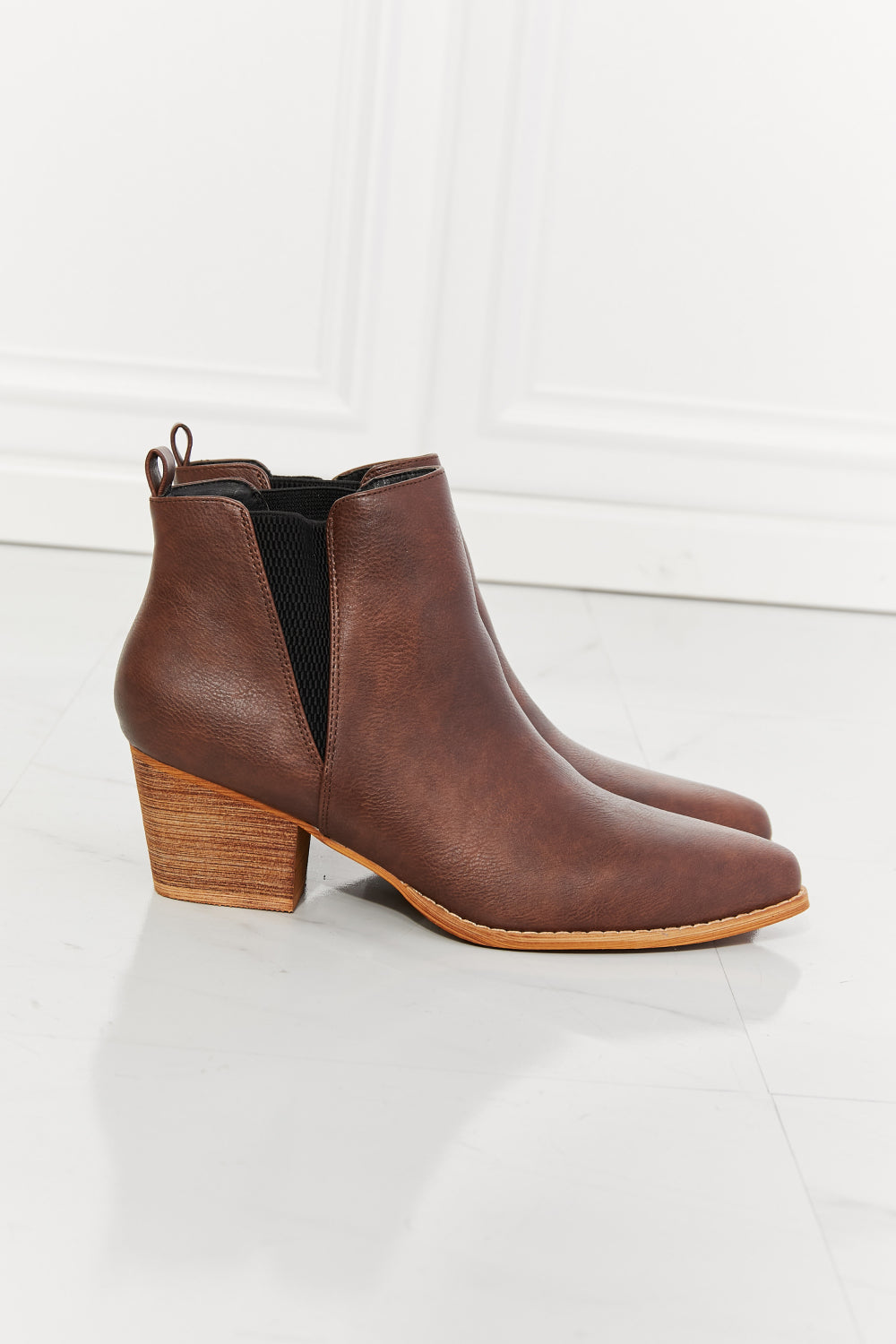 MMShoes | Back At It Point Toe Bootie in Chocolate