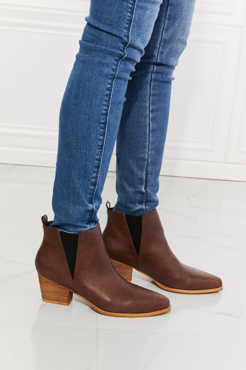 MMShoes | Back At It Point Toe Bootie in Chocolate