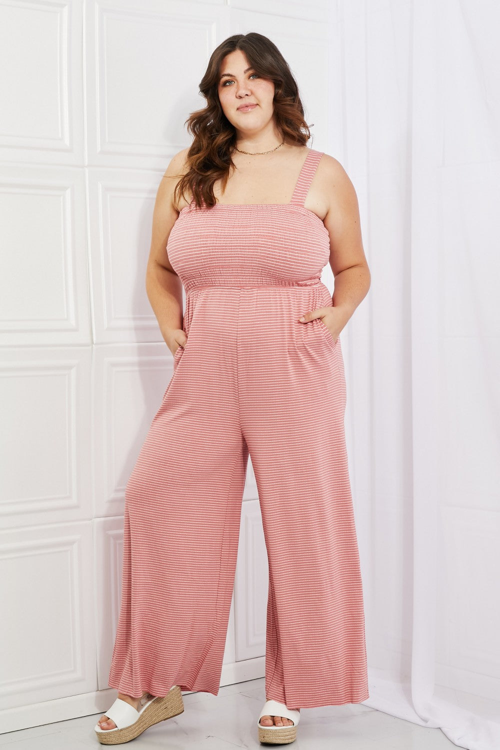 Zenana | Only Exception Striped Jumpsuit