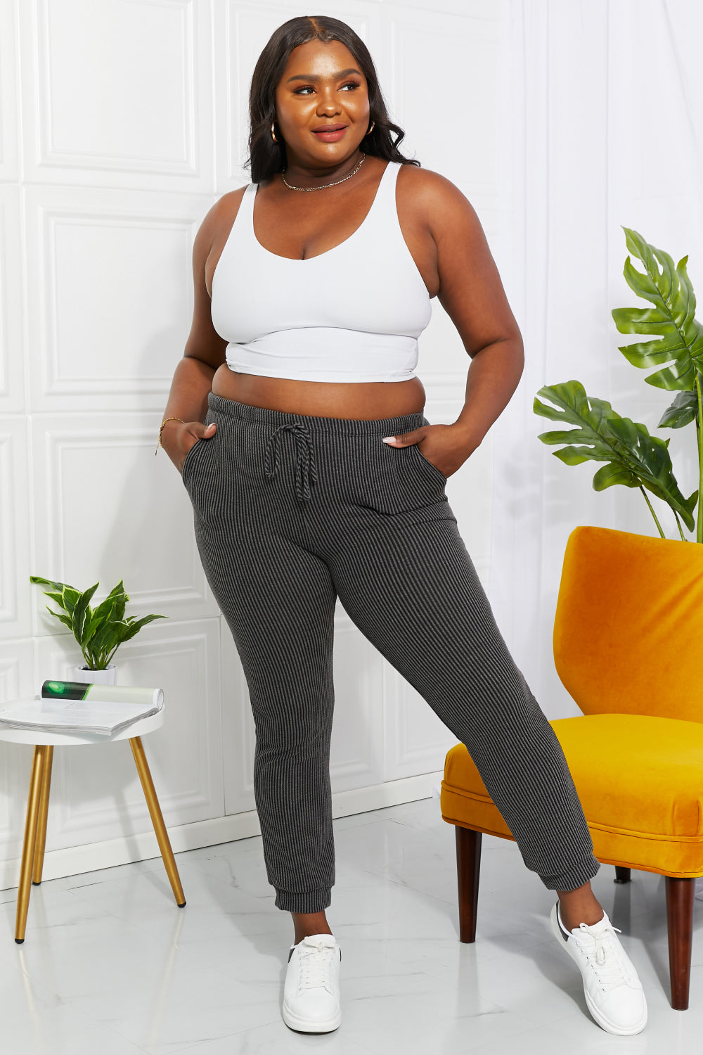 Blumin Apparel | Easy Living Ribbed Joggers