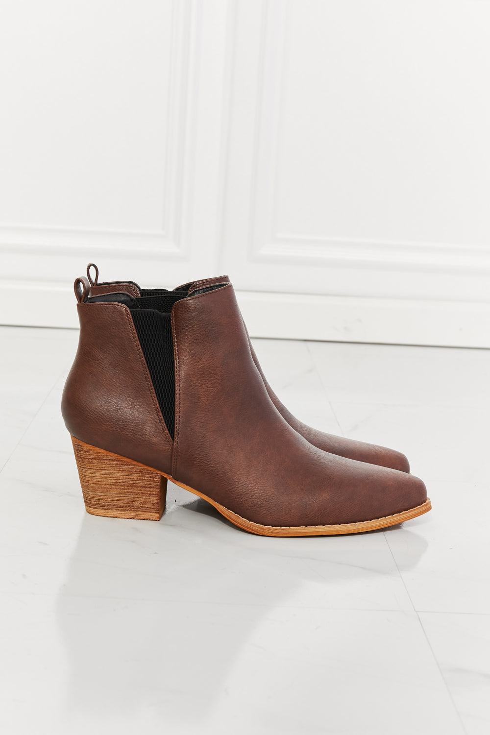 MMShoes | Back At It Point Toe Bootie in Chocolate