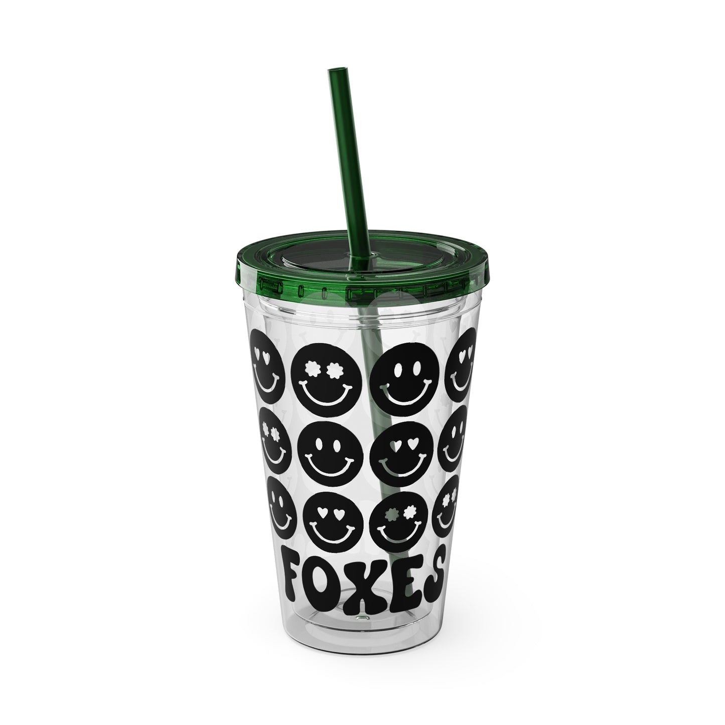 Mary + James | Smiley Face Foxes -  Acrylic Cup