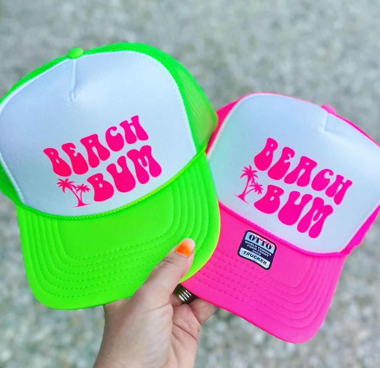 Mary + James | Neon Beach Bum Trucker Hat