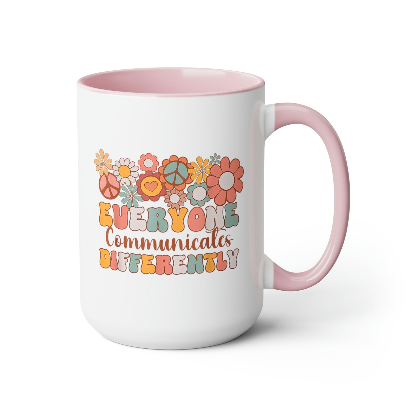 Mary + James | Groovy Everyone Communicates Mug