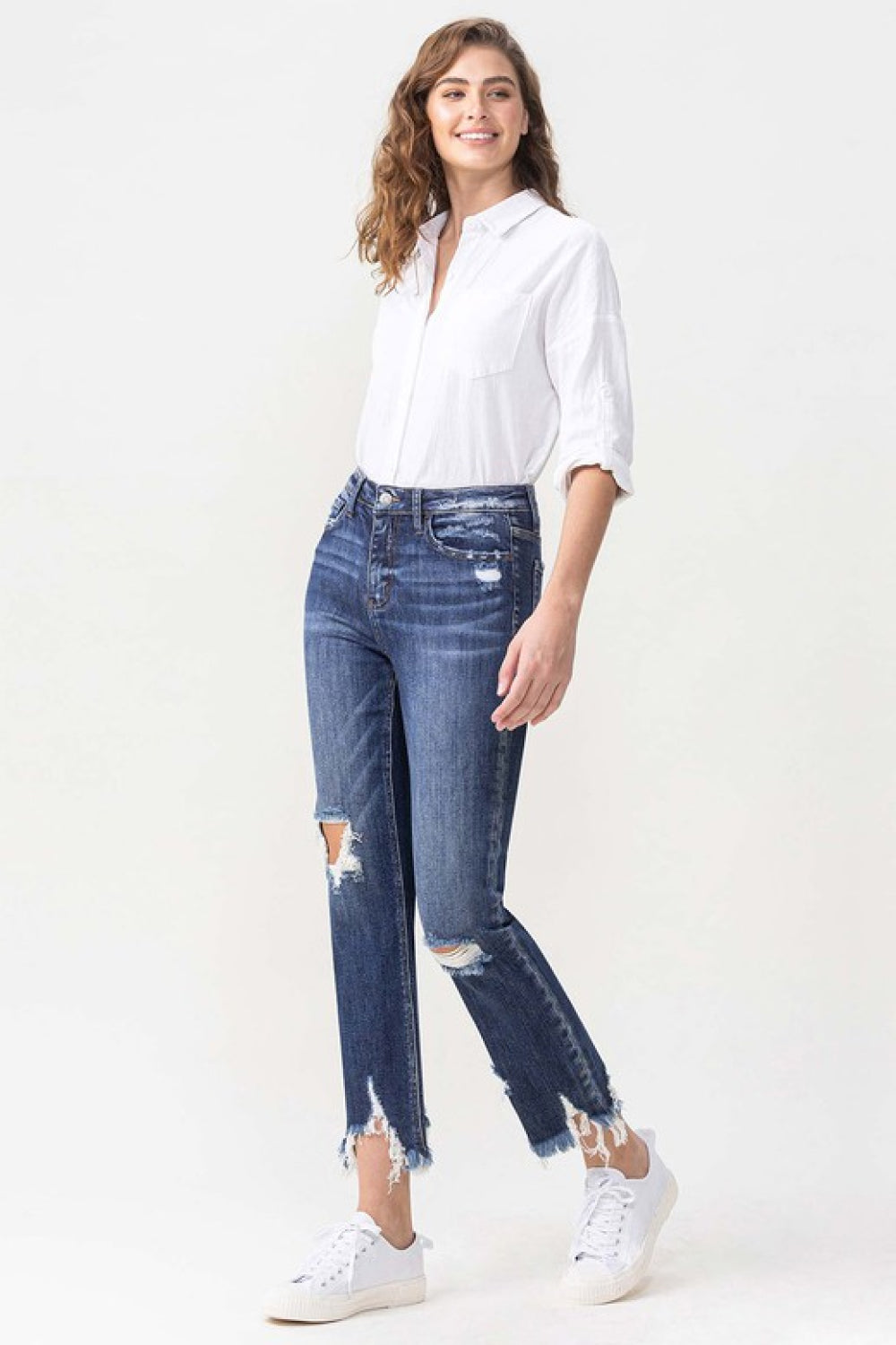 Lovervet | Jackie High Rise Crop Straight Leg Jeans