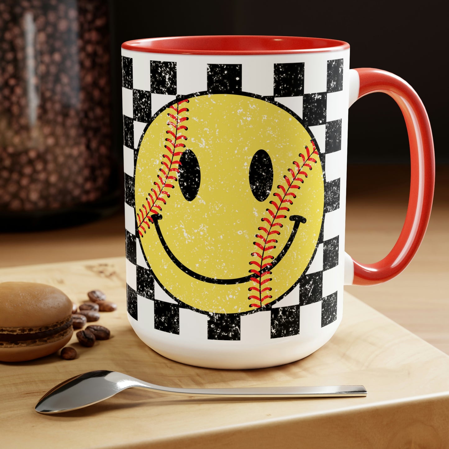 Mary + James | Softball Checks Mug