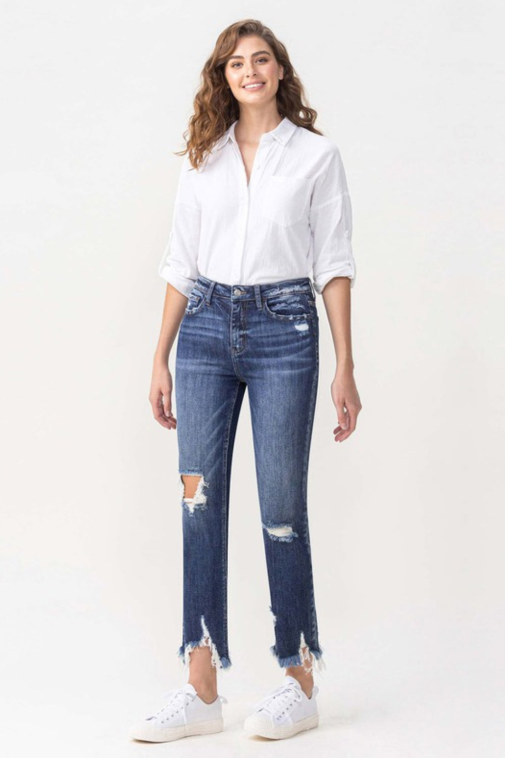 Lovervet | Jackie High Rise Crop Straight Leg Jeans