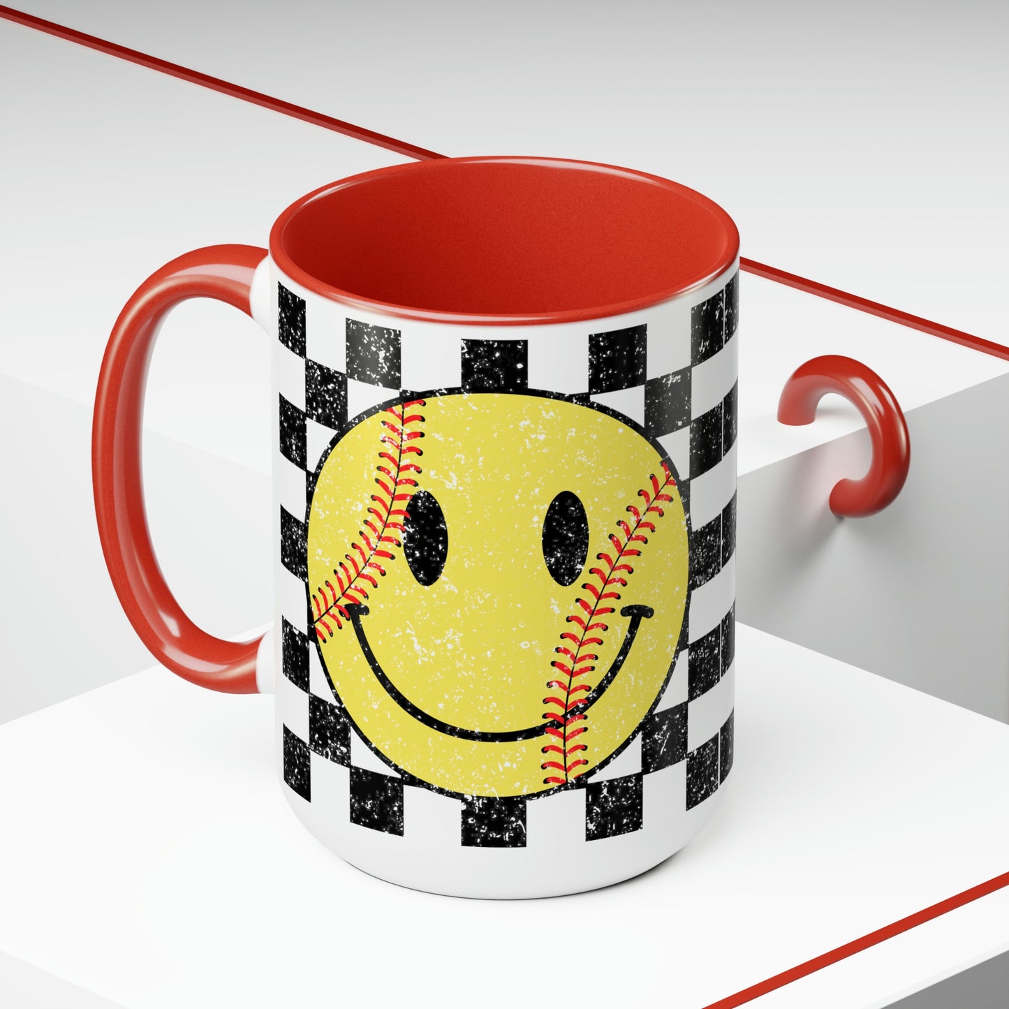 Mary + James | Softball Checks Mug