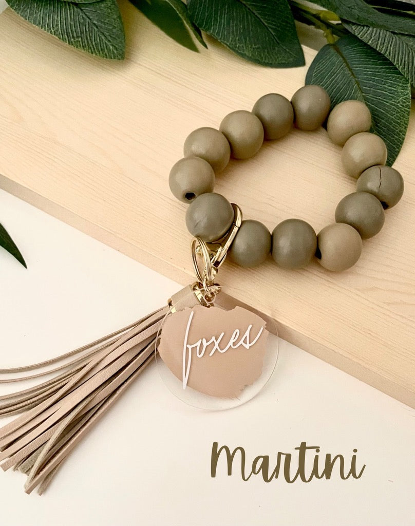 Mary + James | Wooden Wristlet Keychain