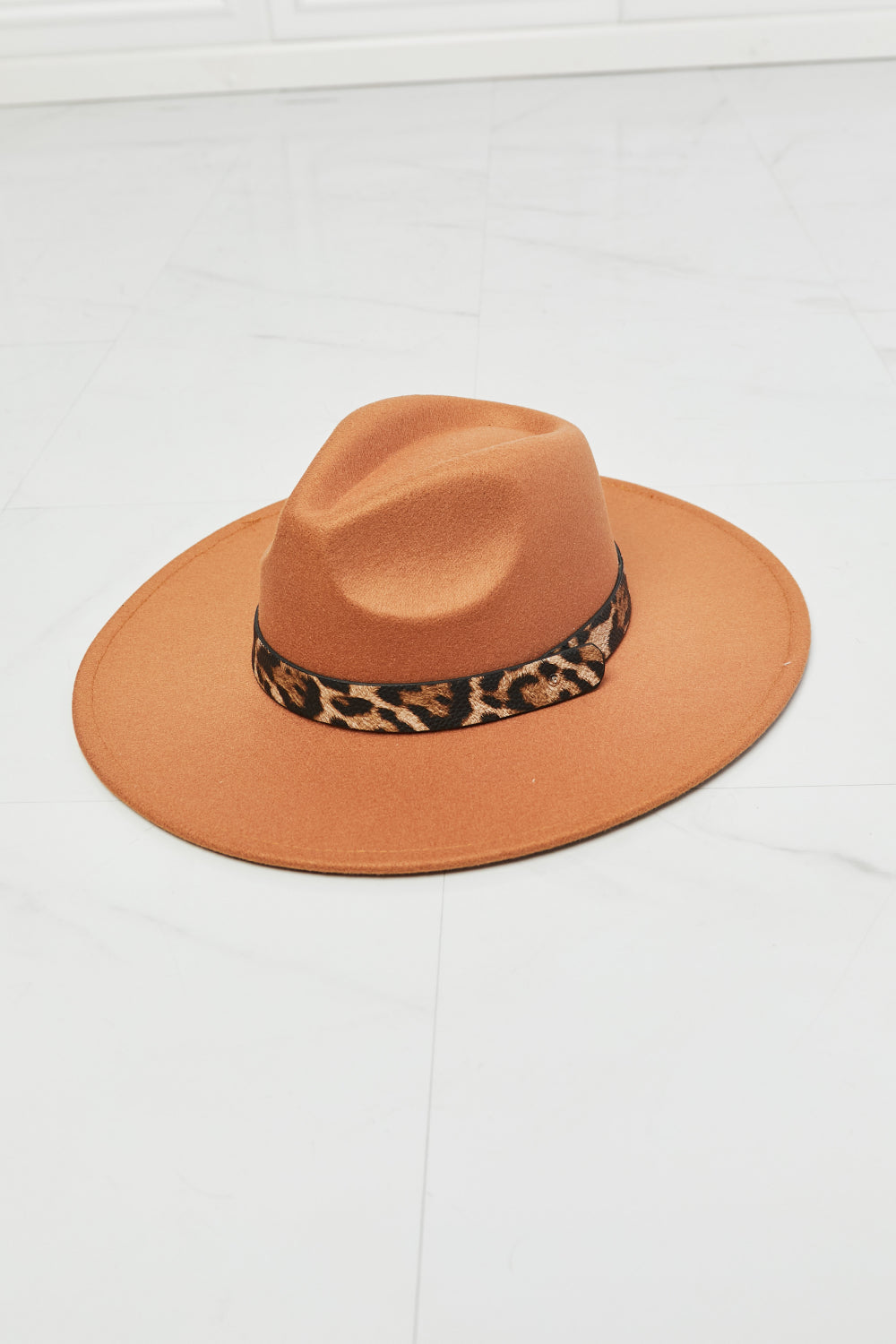 Fame | In The Wild Leopard Detail Fedora Hat