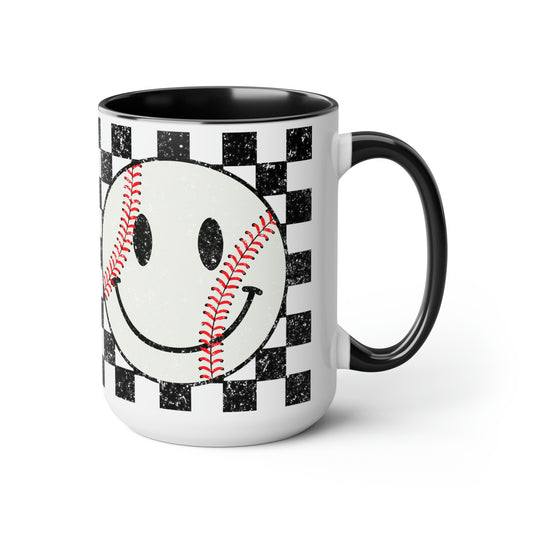 Mary + James | Baseball Checks Mug