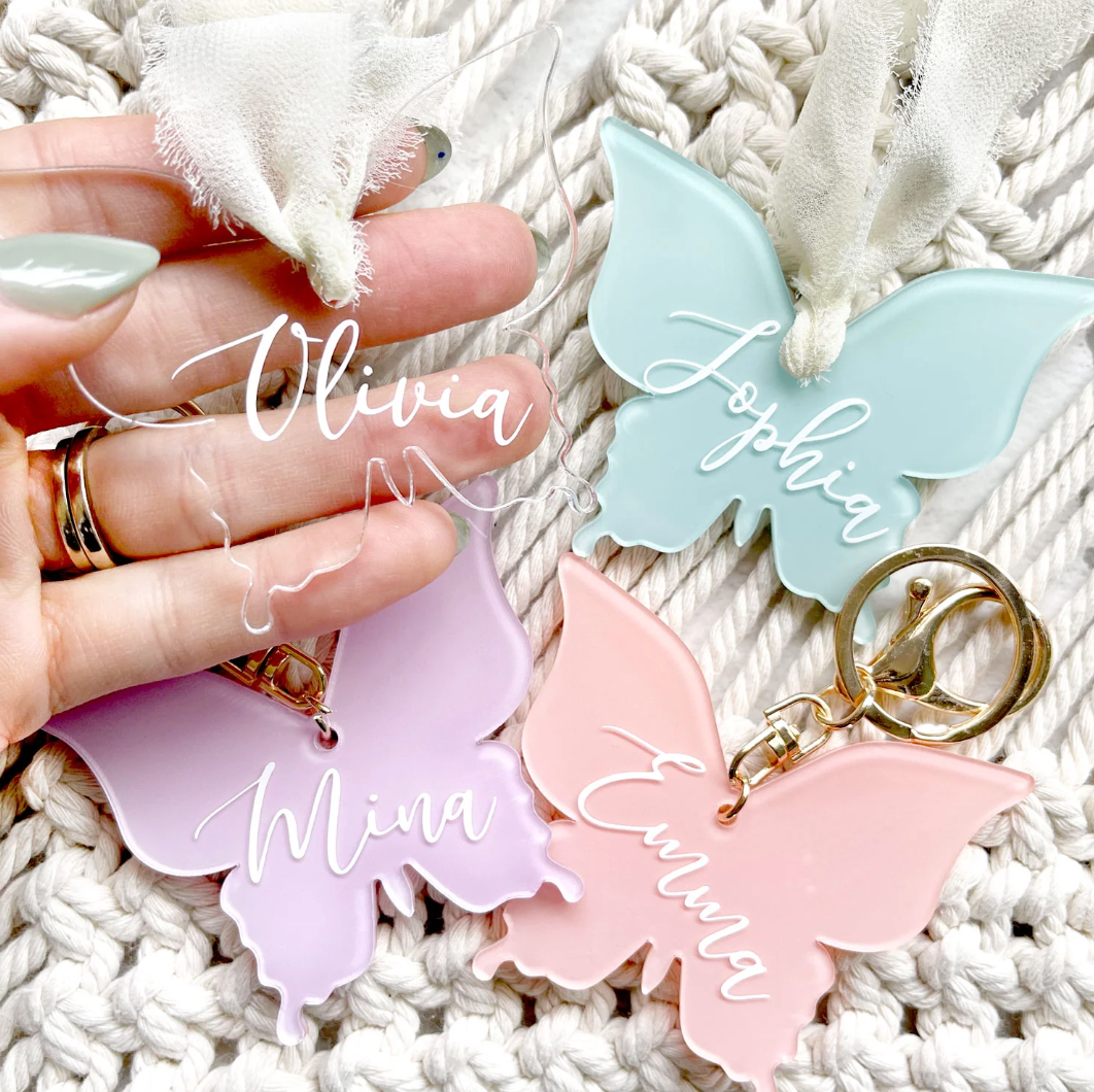 Mary + James | Butterfly Keychain / Bag Charm