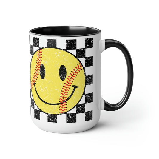 Mary + James | Softball Checks Mug