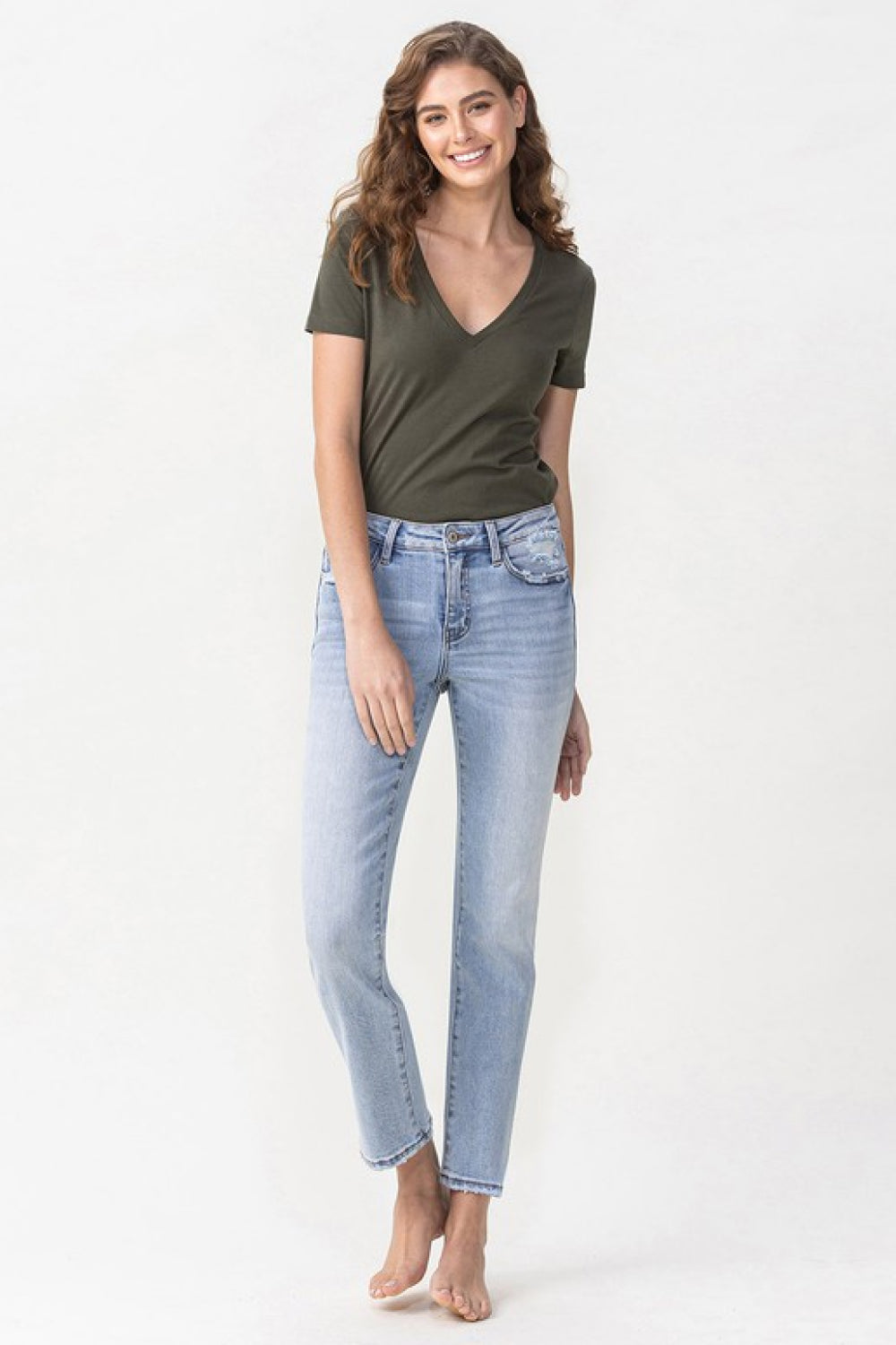 Lovervet | Andrea Midrise Crop Straight Jeans